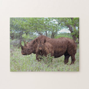 Puzzle Rhino noir avec Calf