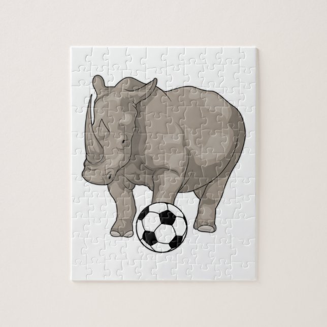 Puzzle Rhinocéros Soccer (Vertical)
