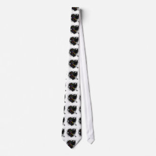Puzzle Ribbon Grunge Heart Tie