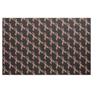 Puzzle Ribbons Tiled Pattern Fabric