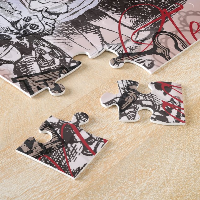 Puzzle rideau d'alice nonsense pays des merveilles (Côté)