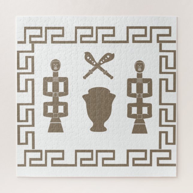 Puzzle rituel de guerrier de la tribu africaine (Vertical)