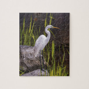Puzzle Rivière naturelle Heron Bird Rocks