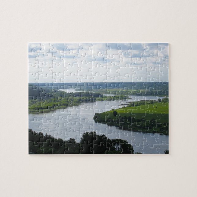 Puzzle Rivière Nemunas à Vilkija, LITUANIE — (Horizontal)