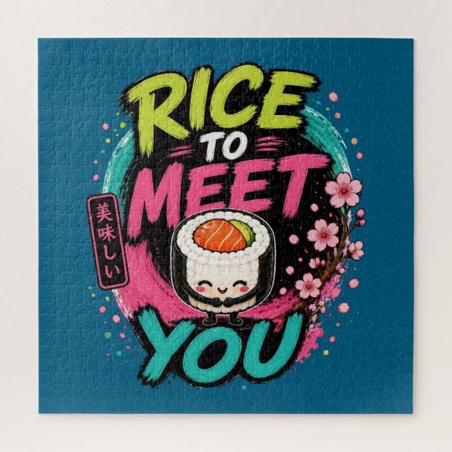 Puzzle Riz à vous rencontrer – Conception de Sushi Kawaii (Vertical)