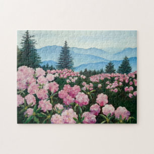 Puzzle Roan Mountain Rhododendrons peinture à l'huile Imp