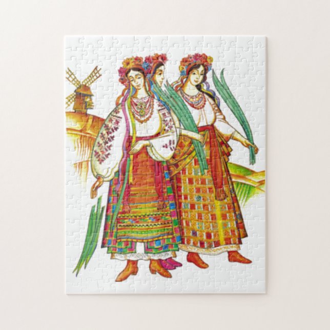 Puzzle Robe ukrainienne traditionnelle de Kyivschyna (Vertical)
