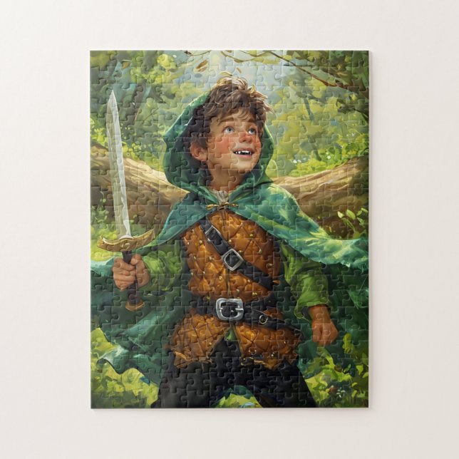 Puzzle Robin des Bois représenté comme un enfant (Vertical)