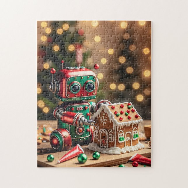 Puzzle robot de Noël (Vertical)