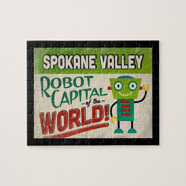 Puzzle Robot de Spokane Valley Washington - Vintage amusa (Horizontal)