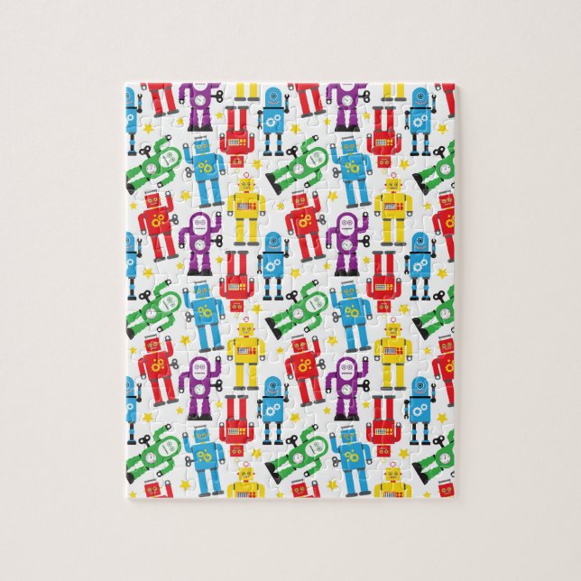 Puzzle Robots Aliens pour enfants de couleurs mignonnes c (Vertical)