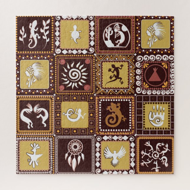 Puzzle Rock Art Imitation : Motif Vintage. (Vertical)