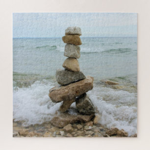 Puzzle Rock Cairn by the Lake - 20x20 - 676 pcs