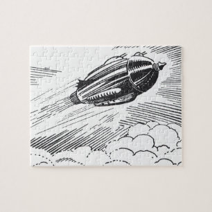 Puzzle Rocket de vaisseau spatial de science-fiction vint