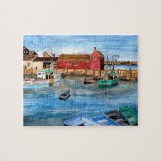 Puzzle Rockport Harbour Massachusetts Nouvelle-Angleterre