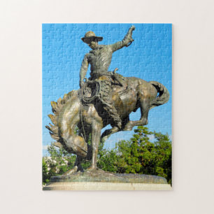 Puzzle Rodeo Cowboy Statue Colorado.