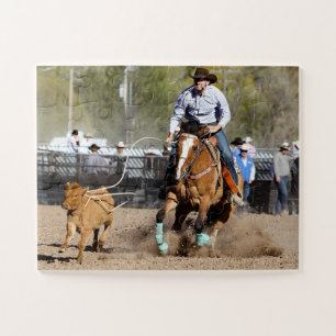 Puzzle Rodeo de cow-boy Lacet de veau Sports occidentaux