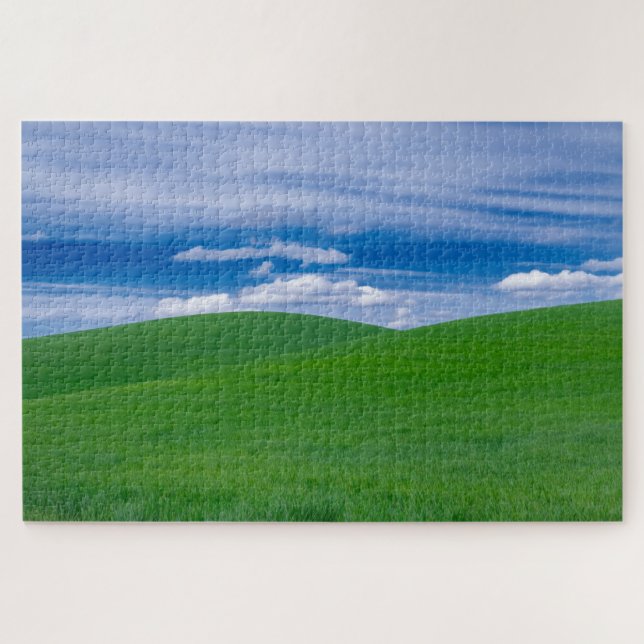 Puzzle Rolling Green Blé Fields of the Palouse Hard (Horizontal)