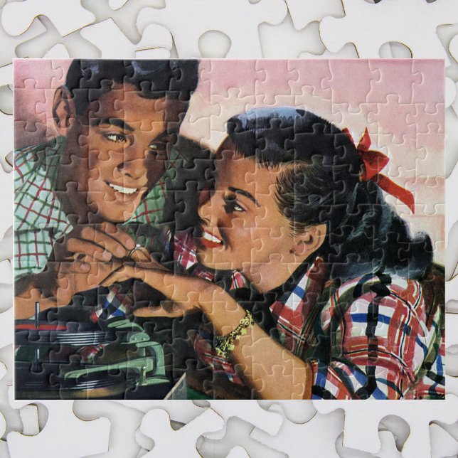 Puzzle Romance Vintage, Amoureux du Lycée (Créateur téléchargé)