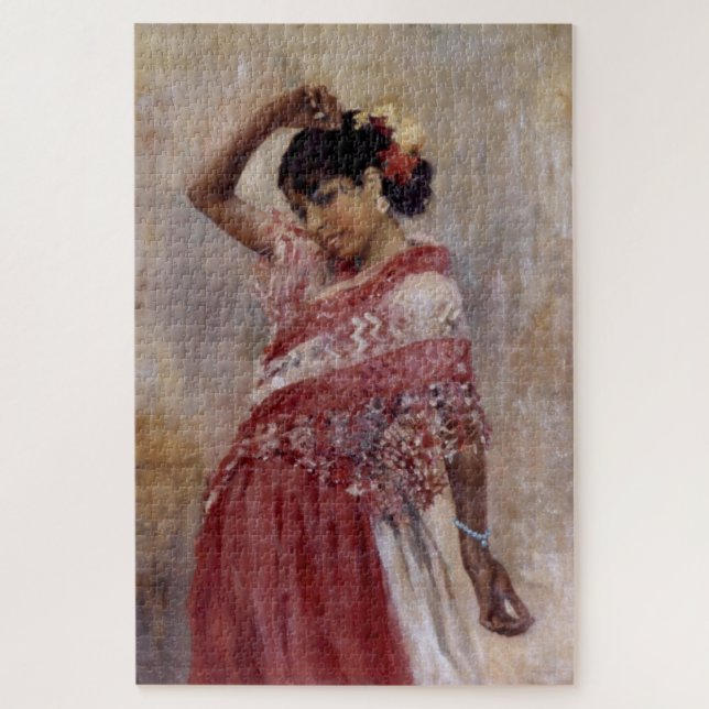Puzzle Romani Gypsy Woman Dancing (par Albert Edelfeel) (Vertical)