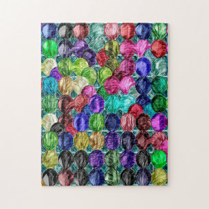 Puzzle Rond irrégulier multicolore