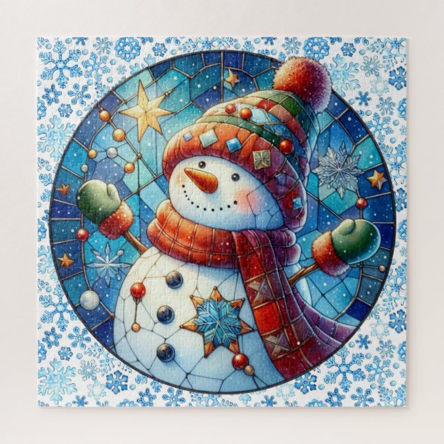 Puzzle rond Snowman (Vertical)