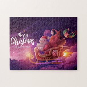 Puzzle Roquette à bascule père Noël