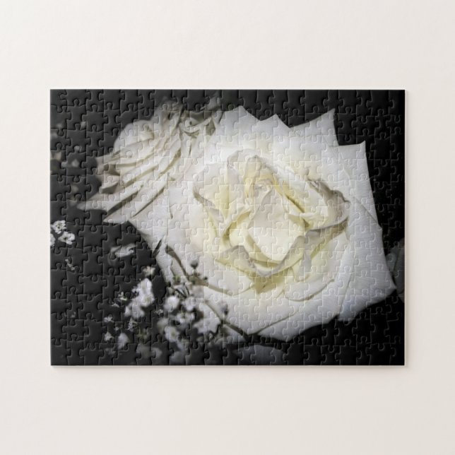 Puzzle Rose blanche (Horizontal)