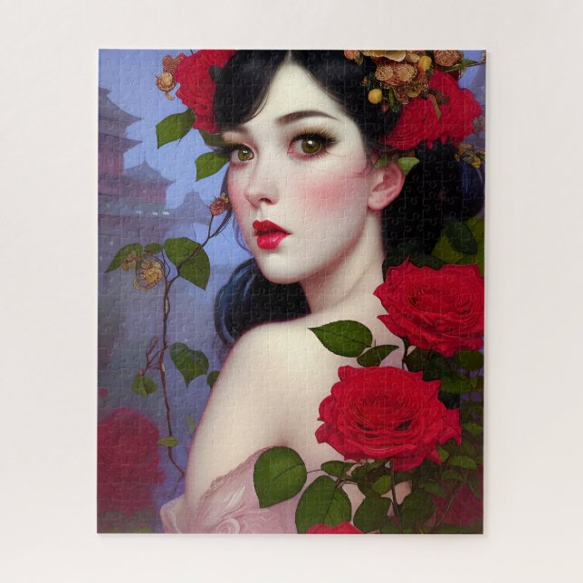 Puzzle Rose chinois (Vertical)