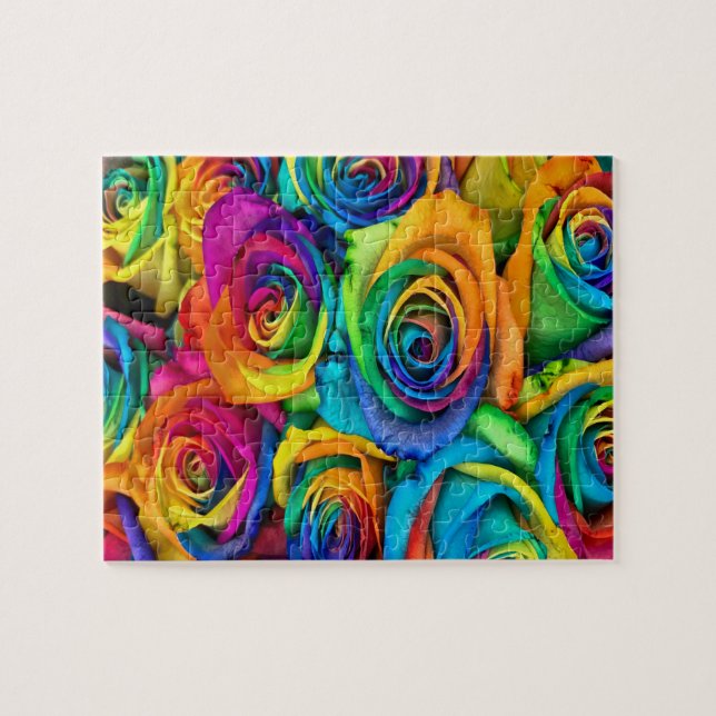 Puzzle Rose coloré (Horizontal)