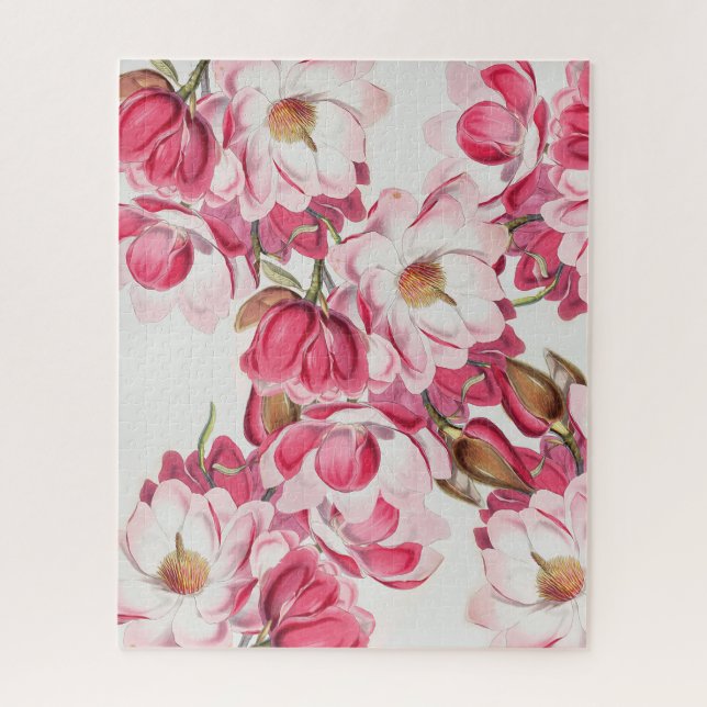 Puzzle rose de fleur de magnolia (Vertical)