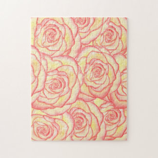 Puzzle Rose du coucher de soleil jaune