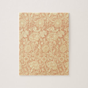 Puzzle Rose et rose par William Morris, fleurs vintage