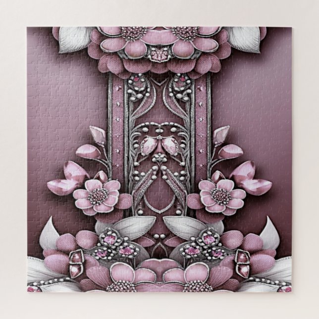 Puzzle rose floral (Vertical)