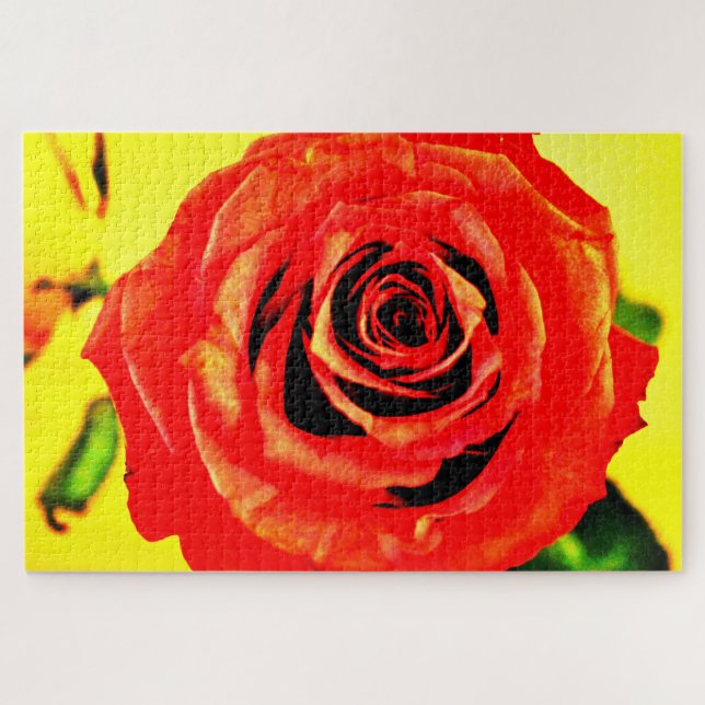 Puzzle Rose rouge (Horizontal)