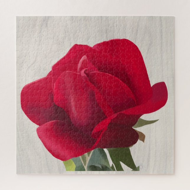 Puzzle Rose rouge - Rose rouge (Vertical)