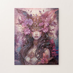 Puzzle Rose violet Fairy Queen Imaginaire Art