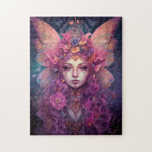 Puzzle Rose violet Fairy Queen Imaginaire Art