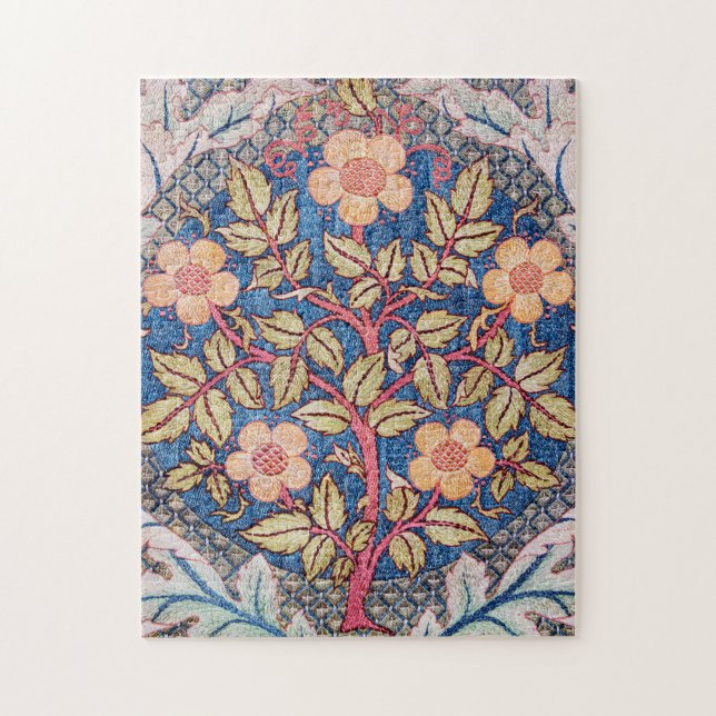 Puzzle Rose Wreath, William Morris (Vertical)