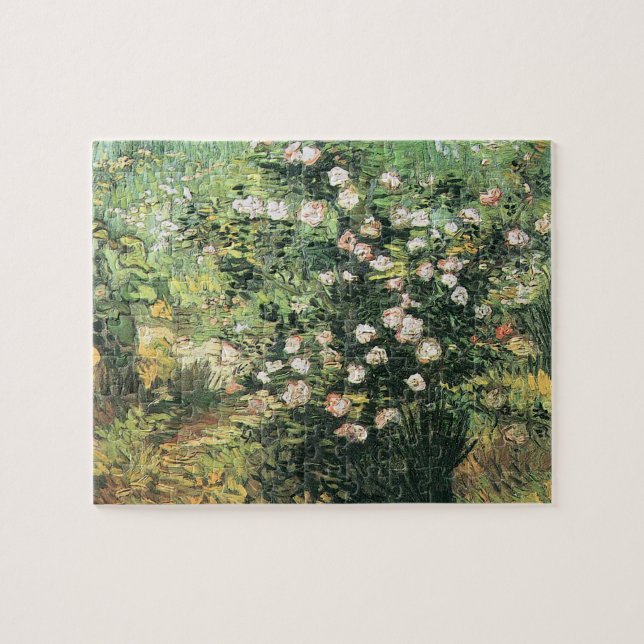 Puzzle Rosebush in Blossom par Vincent van Gogh (Horizontal)