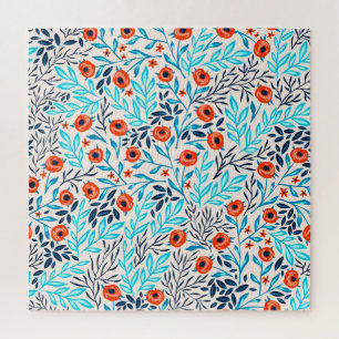 Puzzle Roses colorés Abstraits : Floral Vintage