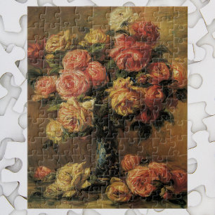 Puzzle Roses dans un Vase de Pierre Renoir, Art Vintage