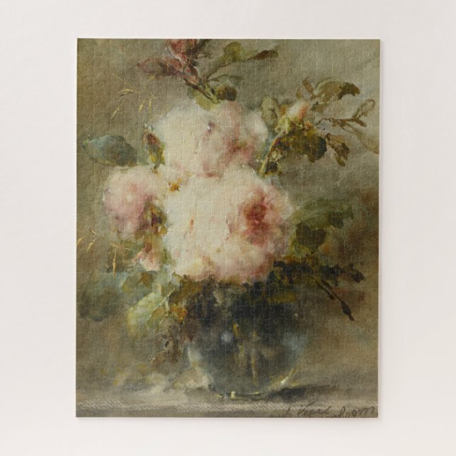 Puzzle Roses dans un vase par Margaretha Roosenboom (Vertical)