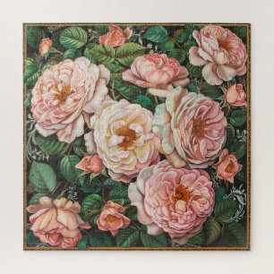 Puzzle Roses rose pâle