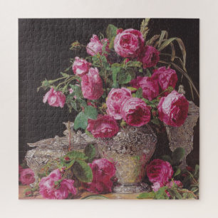 Puzzle Roses roses (par Ferdinand Georg Waldmüller)