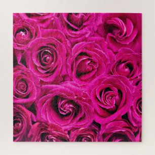 Puzzle Roses roses profondes