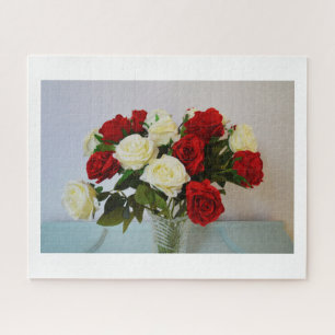 Puzzle Roses rouges et blancs