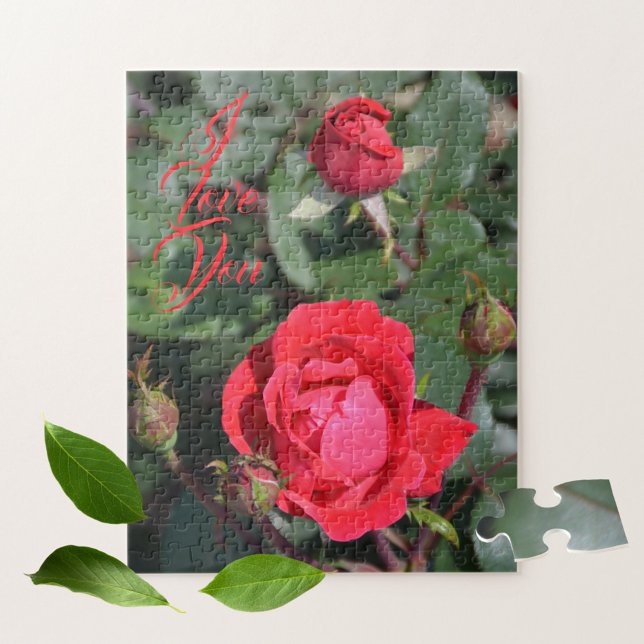 Puzzle Roses rouges et Bufs Roses Photographie florale (Créateur téléchargé)