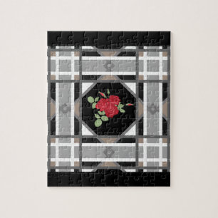 Puzzle Roses rouges, rétro
