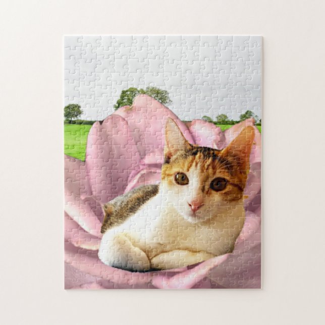 Puzzle Rosey Kitty (Vertical)